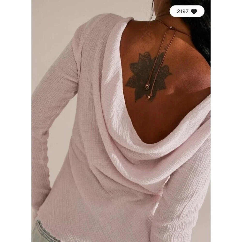 Free People Simpler Days Top Women’s Size Large Pink